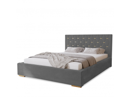 Łóżko tapicerowane 200x200 GOLDEN z pojemnikiem na pościel