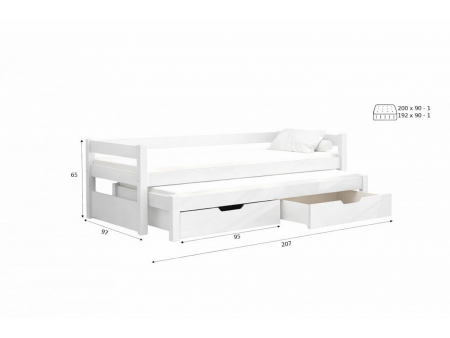 Łóżko dziecięce podwójne Lili