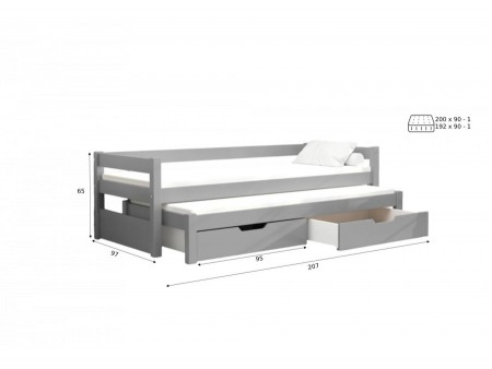 Łóżko dziecięce podwójne Lili