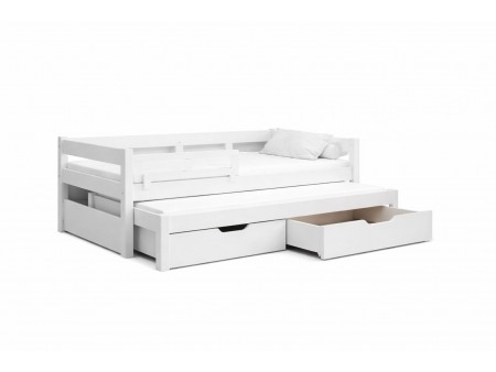 Łóżko dziecięce podwójne Lili z barierką ochronną