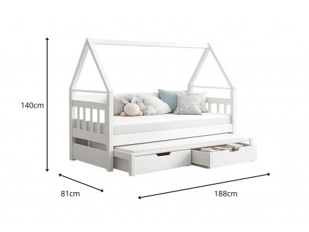 Łóżko dziecięce podwójne Lucy 75x180