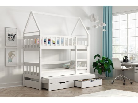 Łóżko dziecięce piętrowe 3-osobowe LISA