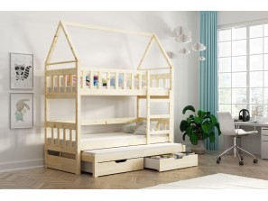 Łóżko dziecięce piętrowe 3-osobowe LISA
