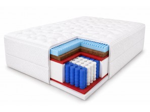 Materac kieszeniowy 200x200 PREMIUM KOKOS H3/H4, 21cm, pocket, z kokosem, 7 strefowy