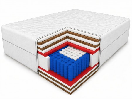 Materac kieszeniowy 200x200 PLUS SIZE COMBO H5, 31cm, kokos, pocket, dwustronny