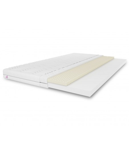 Materac nawierzchniowy TOP5 LATEX 90x200x5 topper, nakładka na łóżko, H3 średnio twardy, dwustronny, antyalergiczny