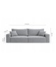 Sofa do salonu MILANO z funkcją spania i pojemnikiem na pościel Velur