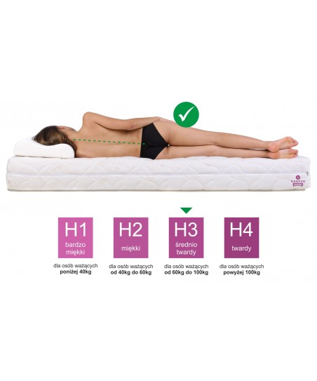 Materac nawierzchniowy TOP5 LATEX 100x200x5 topper, nakładka na łóżko, H3, średnio twardy, dwustronny, antyalergiczny