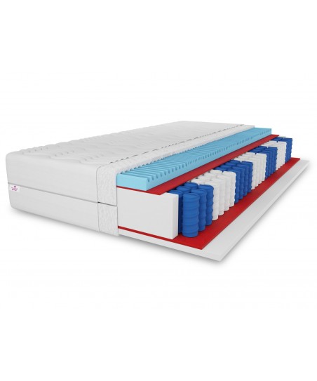 Materac kieszeniowy PREMIUM 180x200x25 – 7 stref, pianka masująca, H3, pocket