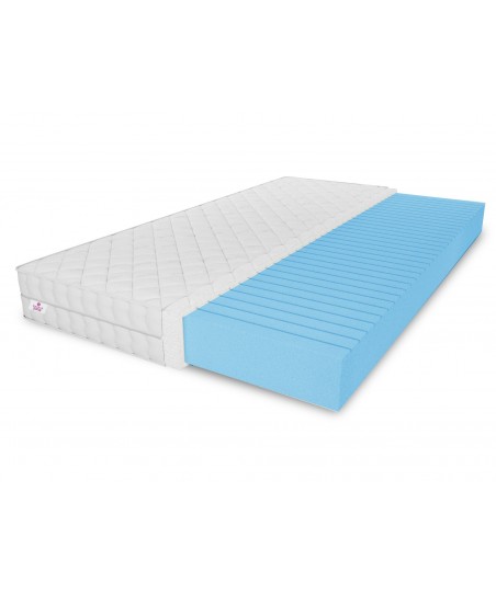 Materac piankowy OLIVIA 100x200x10 – pianka T25, masujący, dwustronny, H3 średnio twardy, 7 stref, przewiewny