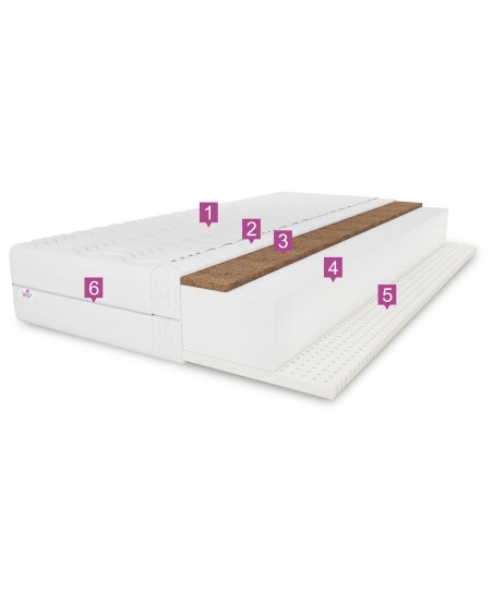 Materac dla dziecka 60x120x10cm H3 BABY LATEX KOKOS