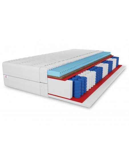Materac PREMIUM KOKOS 200x200x27, warstwa masująca, sprężyny pocket, kokos, 7 stref komfortu H3/H4
