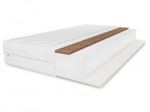 Materac dwustronny piankowo-kokosowy TANGO H3/H4 80x200x20 – pianka T25, miękki, antyalergiczny, kokos, lateks