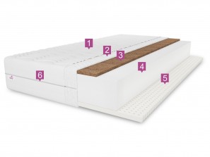 Materac piankowo-kokosowy TANGO H3/H4, dwustronny, materac lateksowy, wys. 20cm 1