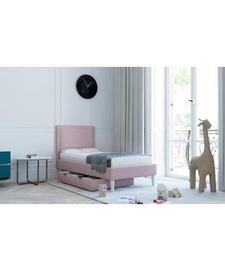 Łóżko dziecięce GLAM 80x160 cm z pojemnikiem na pościel i stelażem