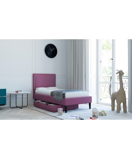 Łóżko dziecięce GLAM 80x160 cm z pojemnikiem na pościel i stelażem