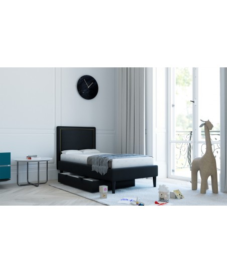Łóżko dziecięce GLAM 80x180 cm z pojemnikiem na pościel i stelażem