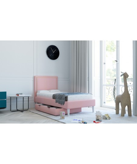 Łóżko dziecięce GLAM 80x160 cm z pojemnikiem na pościel i stelażem