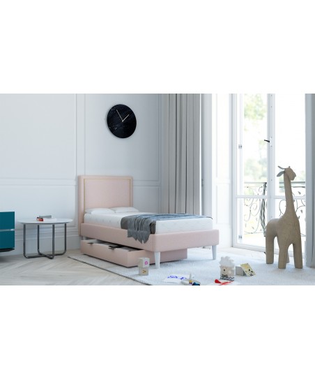 Łóżko dziecięce GLAM 80x180 cm z pojemnikiem na pościel i stelażem