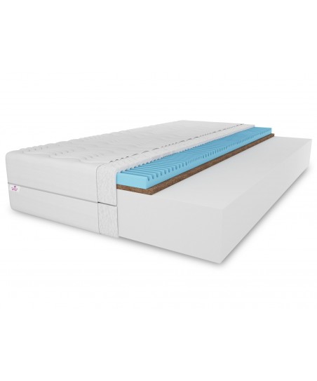 Materac TWIST H3/H4 200x200x20 – pianka T25, miękki, antyalergiczny, dwustronny, kokos, pianka masująca, średnio twardy/twardy