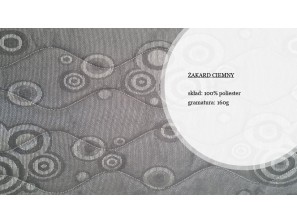 Potah matrace černý JACQUARD - žakárový potah matrace s lehkým leskem
