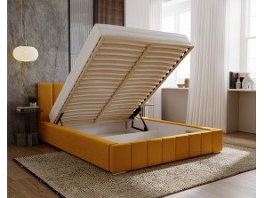 Łóżko tapicerowane sypialniane NERO ze stelażem i pojemnikiem na pościel 20