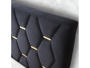 Łóżko tapicerowane sypialniane GOLDEN ze stelażem i pojemnikiem na pościel 13