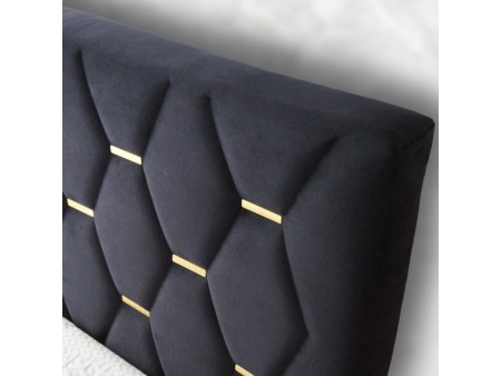 Łóżko tapicerowane sypialniane GOLDEN ze stelażem i pojemnikiem na pościel 13