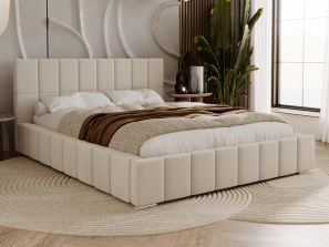 Łóżko tapicerowane z pojemnikiem ALMA - różne rozmiary i kolory do wyboru 1