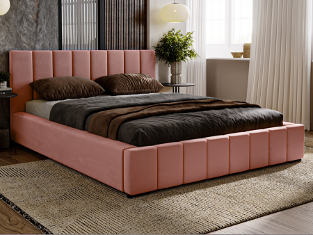 Łóżko tapicerowane sypialniane NERO ze stelażem i pojemnikiem na pościel 4