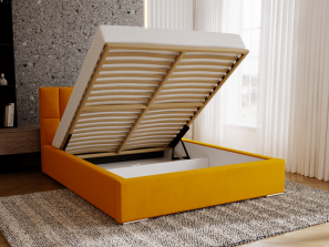 Łóżko tapicerowane DREAM ze stelażem i pojemnikiem na pościel wymiar