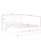 Łóżko tapicerowane sypialniane Nero 160x200 ze stelażem i pojemnikiem na pościel Kronos 22 Wysyłka do 5 dni