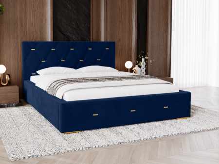Łóżko tapicerowane do sypialni GOLDEN PREMIUM ze stelażem i pojemnikiem na pościel 3