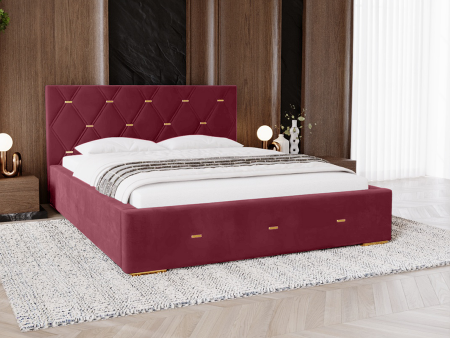 Łóżko tapicerowane do sypialni GOLDEN PREMIUM ze stelażem i pojemnikiem na pościel 5