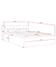 Łóżko tapicerowane DREAM ze stelażem i pojemnikiem na pościel wymiar 3
