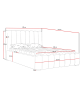 Łóżko tapicerowane sypialniane NERO ze stelażem i pojemnikiem na pościel wymiar 3