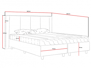 Łóżko hotelowe tapicerowane BELLA 20