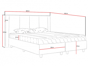Łóżko hotelowe tapicerowane BELLA 21
