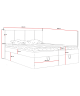 Łóżko kontynentalne MALMO z podnoszonym zagłowiem i wbudowanym materacem wymar 3