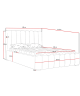 Łóżko tapicerowane sypialniane GOLDEN ze stelażem i pojemnikiem na pościel 18