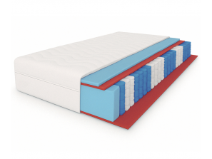 Materac kieszeniowy LAMBADA 80x200x21 H3 – średnio twardy, 7 stref, antyalergiczny, pianka T25, mata kokosowa, pocket