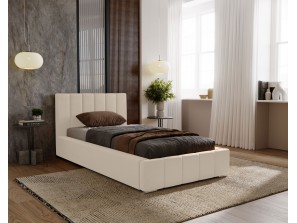 Łóżko tapicerowane jednoosobowe NERO ze stelażem i pojemnikiem na pościel 3