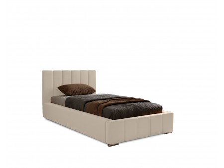 Łóżko tapicerowane jednoosobowe NERO ze stelażem i pojemnikiem na pościel 4