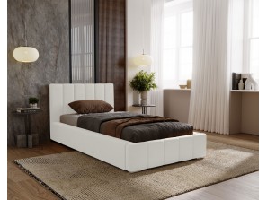 Łóżko tapicerowane jednoosobowe NERO ze stelażem i pojemnikiem na pościel 9