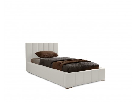 Łóżko tapicerowane jednoosobowe NERO ze stelażem i pojemnikiem na pościel 10