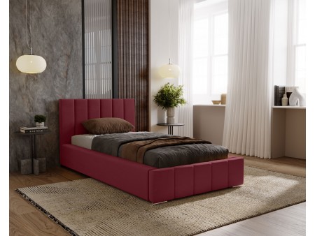 Łóżko tapicerowane jednoosobowe NERO ze stelażem i pojemnikiem na pościel 11