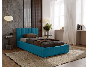 Łóżko tapicerowane jednoosobowe NERO ze stelażem i pojemnikiem na pościel 13