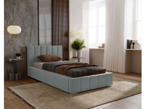 Łóżko tapicerowane jednoosobowe NERO ze stelażem i pojemnikiem na pościel 16