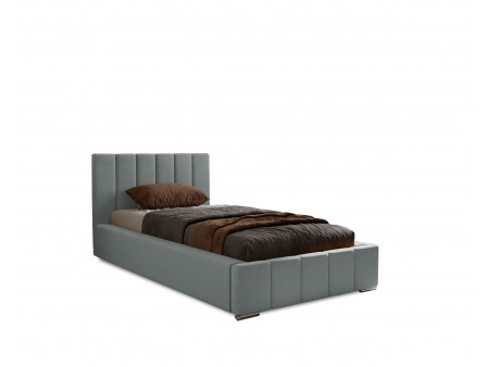 Łóżko tapicerowane jednoosobowe NERO ze stelażem i pojemnikiem na pościel 17