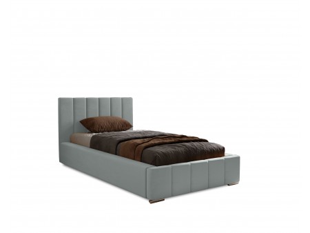 Łóżko tapicerowane jednoosobowe NERO ze stelażem i pojemnikiem na pościel 19